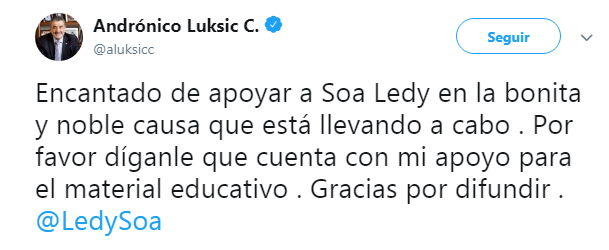 Andrónico Luksic | Twitter