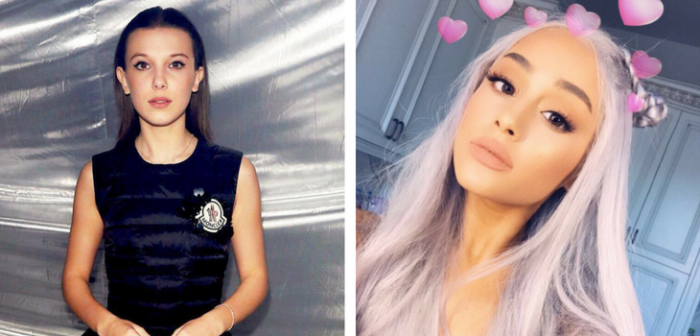 Millie Bobby Brown fue troleada por Ariana Grande tras publicar imagen besando a su pololo