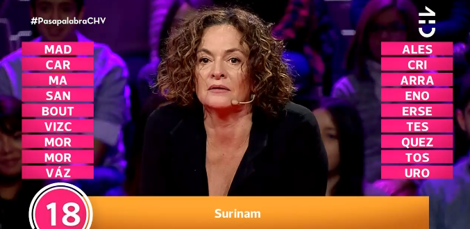 Catalina Guerra lanzó irrisoria respuesta en 'Pasapalabra' sobre apellido de un presidente