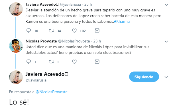 Javiera Acevedo | Twitter