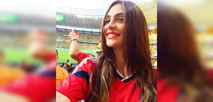 Colombiana alcanzó la fama sólo por aparecer tres segundos en transmisión del Mundial