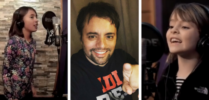 ¿Futuras estrellas? Daniel Valenzuela chochea con el talento para el canto de sus hijas