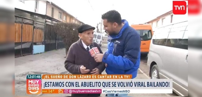 Abuelo que cautivó con kiki challenge se lució perreando con panelistas de matinal de TVN