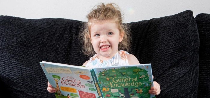 Sorprendente: niña de 3 años tiene un coeficiente intelectual superior al de Einsten