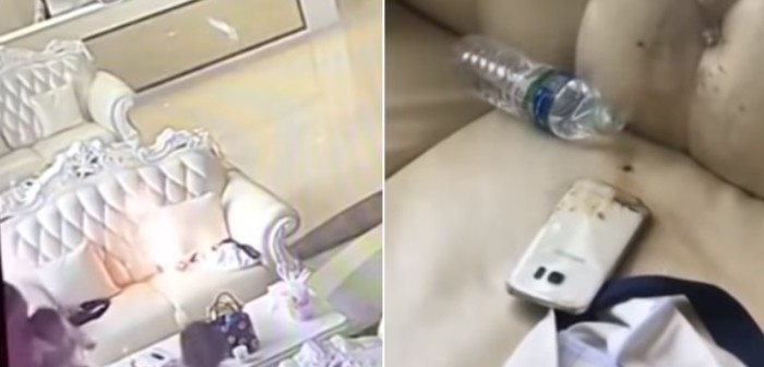 Madre con bebé en brazos vivió gran susto luego que su celular se incendiara a su lado