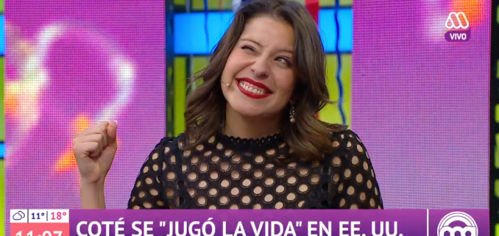 Divertido fail de Coté Quintanilla en EE.UU: quiso hacerse la linda y terminó en el suelo