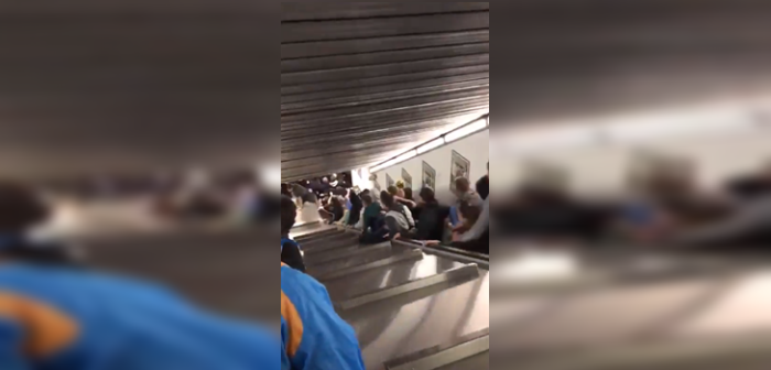 Una pesadilla: fallo en escalera mecánica provoca grave accidente en Roma