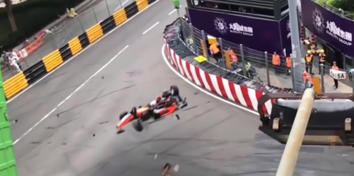 Literalmente voló: piloto sufrió escalofriante accidente en la Fórmula 3 y salió con vida
