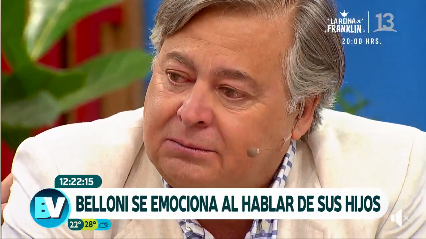 Ernesto Belloni lloró en 'Bienvenidos' tras revelar que su hijo se fue de la casa