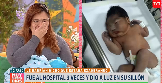 Madre primeriza tuvo a su bebé en sillón de su casa: hospital la habría dado de alta por 