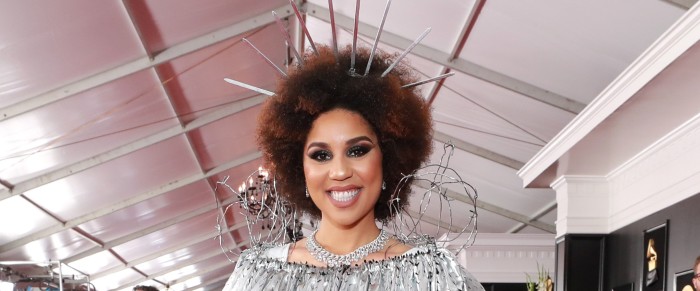 Cantante se presentó a los Grammy vestida de 'muro' en apoyo a Donald Trump