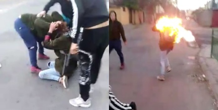 Para no creer: delincuentes prendieron fuego a una mujer luego de robarle en Quilicura