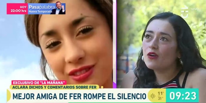 Amiga de Fernanda Maciel negó vínculo de la joven con las drogas y habló de osamentas encontradas