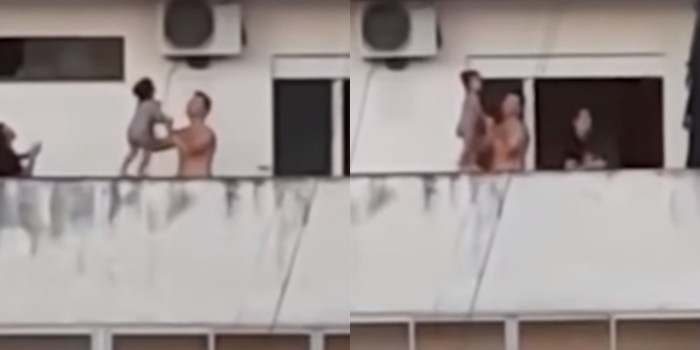 Padres hicieron caminar a una bebé por la cornisa de un séptimo piso: entregaron insólita excusa
