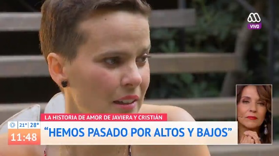 Javiera Suárez llora al hablar de su marido