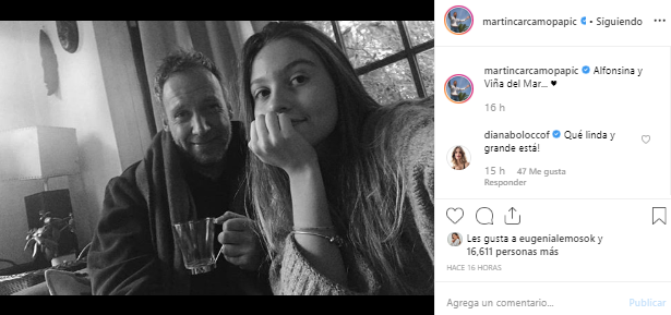  Martín Cárcamo publicó adorable foto junto a su hija Alfonsina y evidenció lo grande que está 