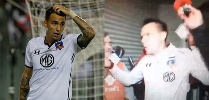 Cuestionable reacción de Pablo Mouche tras empate de Colo Colo: lanzó manotazo a periodista