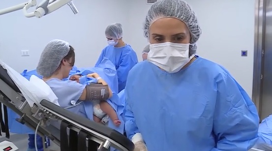 Bebé de Rocío con pañal