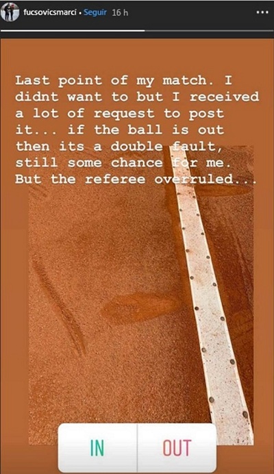 Fucsovics hizo una encuesta en instagram