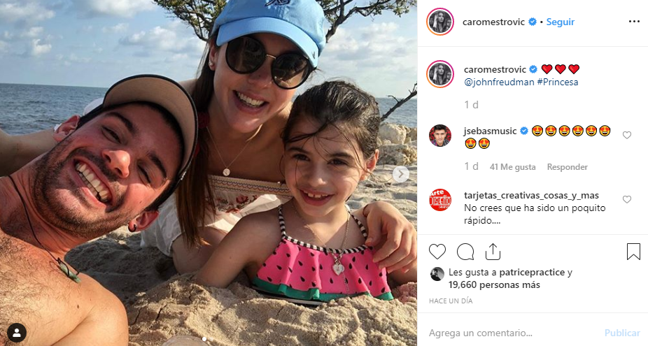 Caro Mestrovic se reencontró con su hija en Estados Unidos