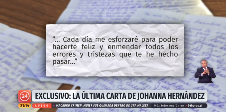 carta de johanna a su madre