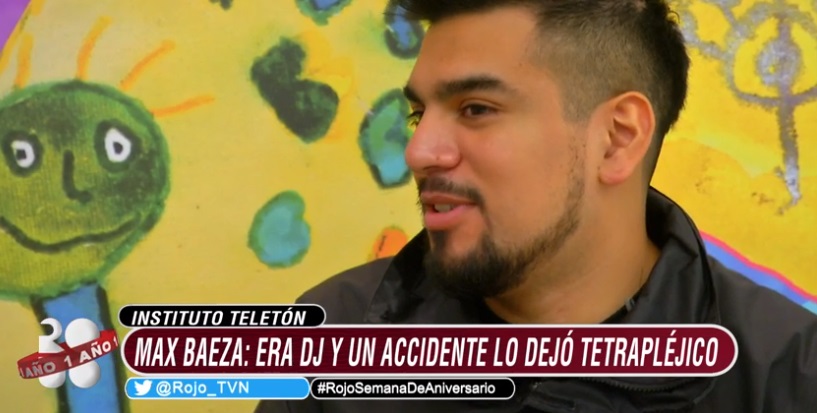 La historia de Max Baeza, el DJ de la Teletón: quedó tetrapléjico y ahora cumplió su sueño en Rojo