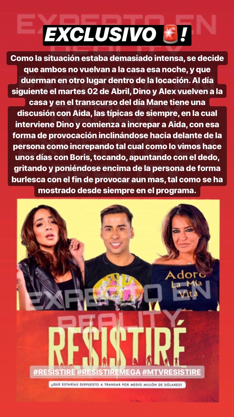 Detalles de agresión de Dino a Aída