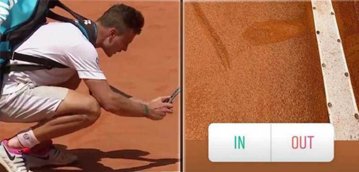 Tenista húngaro fue eliminado con dudoso punto y lo registró con su celular: luego hizo una encuesta