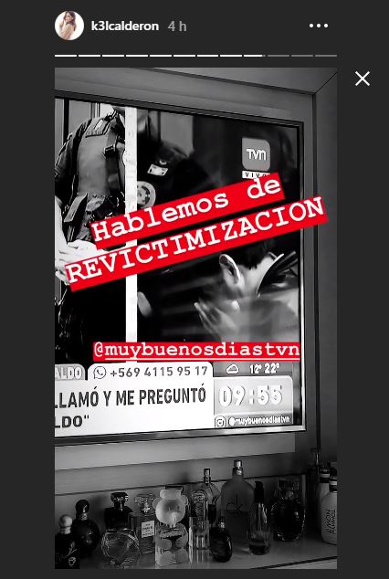 Historias de Instagram de Kel contra matinal de TVN