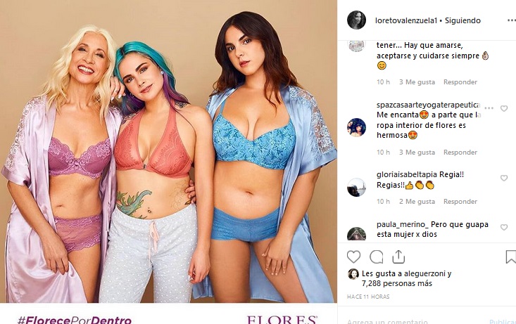 Loreto Valenzuela en ropa Interior