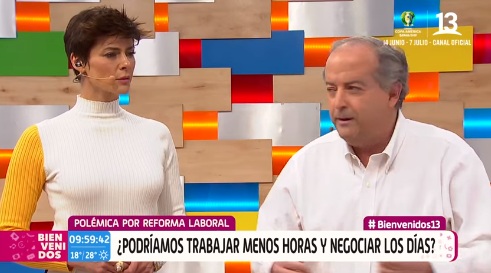 Las preguntas que Monckeberg nunca respondió en Bienvenidos sobre propuesta de jornada laboral