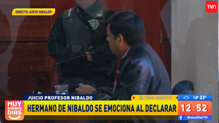 Hermano de Nibaldo se quebró en juicio al recordar encuentro con hija del profesor tras desaparición