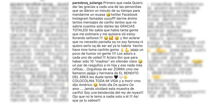 Hermana de Esteban Paredes lanza frase