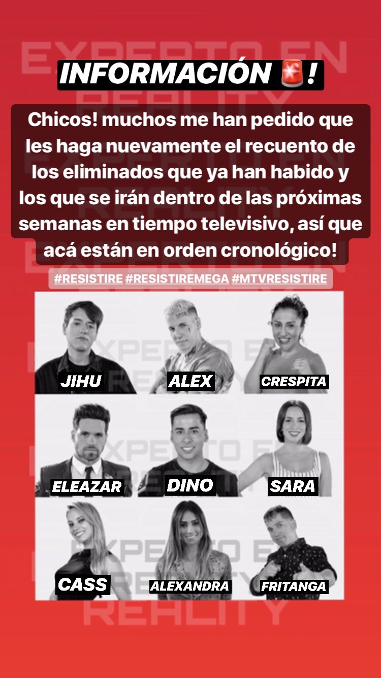 Esto ocurrirá en las próximas semanas en Resistiré