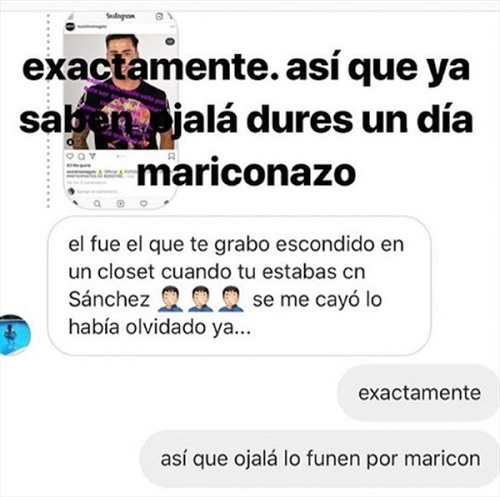 valentina se burlo de dino inostroza por instagram