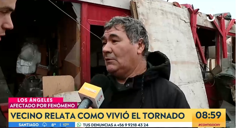 Testigo del tornado en Los Ángeles: “A un joven el viento lo dio vuelta, se lo estaba llevando”