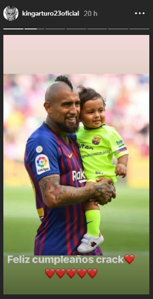 arturo vidal y su hijo emiliano