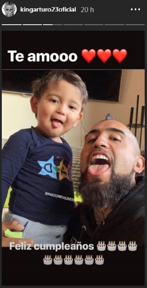 arturo vidal celebro el cumpleaños de su hijo emiliano