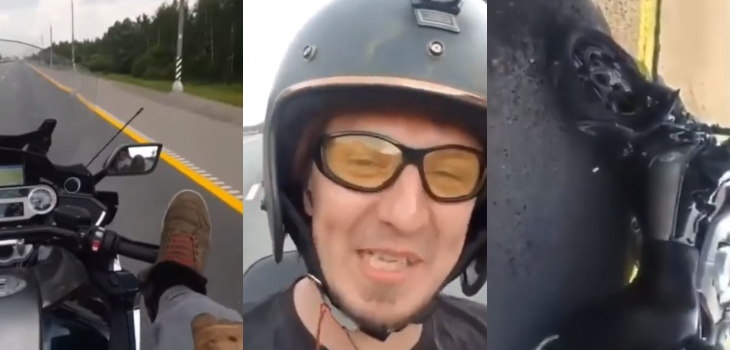 Youtuber ruso se grabó conduciendo una moto con los pies: murió minutos después tras sufrir accidente
