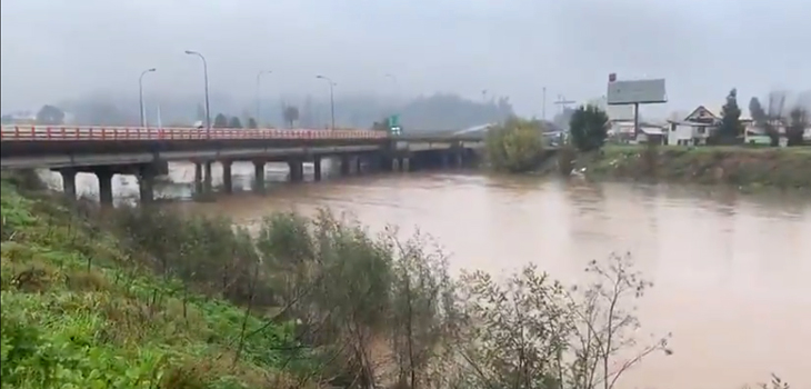Declaran Alerta Roja para Concepción tras desborde de río Andalién