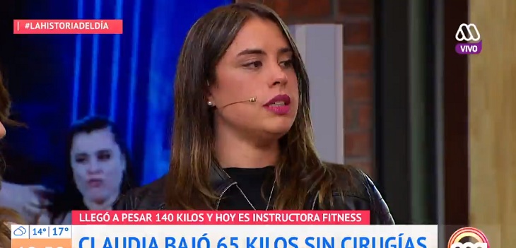 claudia norero bajo 75 kilos sin cirugias