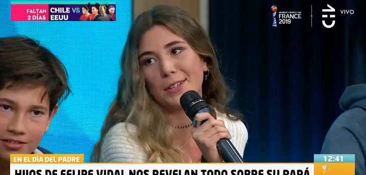 elisa, hija mayor de felipe vidal en viva la pipol