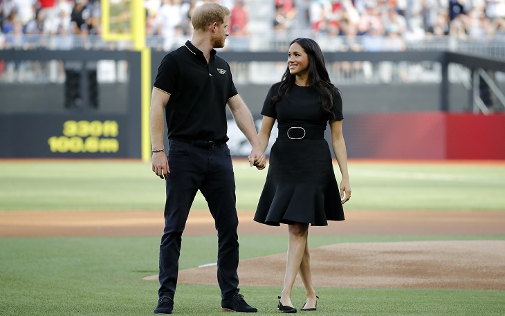 los duques de sussex en el evento