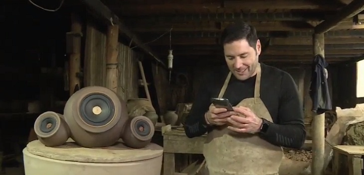 pancho savedra y parlantes de greda