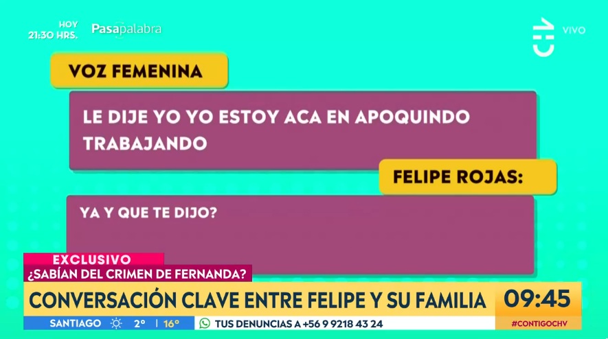 escuchas telefónicas de felipe rojas