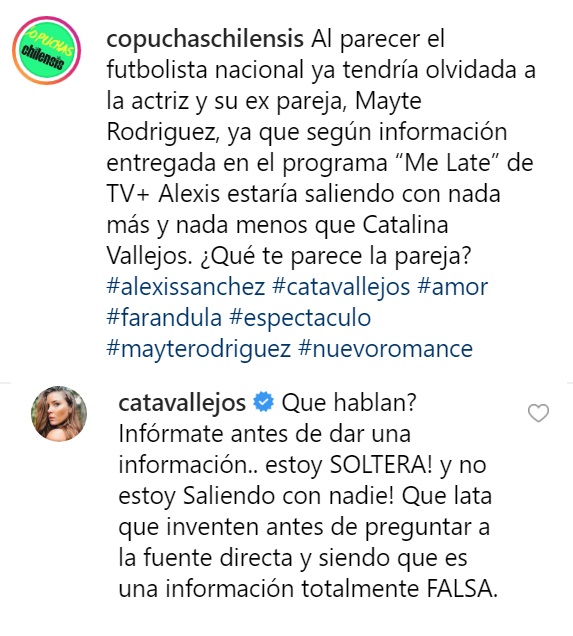 cata vallejos y alexis sánchez