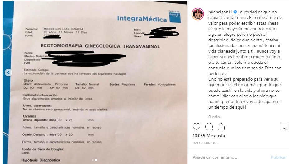 ignacia michelson y sargento pierden hijo