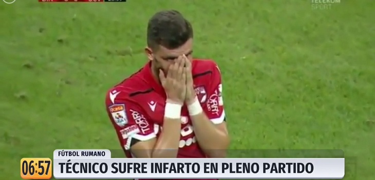 jugadores conmocionados por paro cardiaco de tecnico Eugen Neagoe