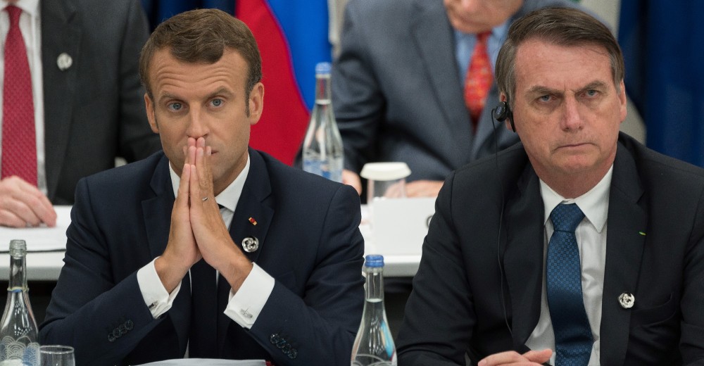 Emmanuel Macron dispara contra Jair Bolsonaro por burlarse de su esposa en Facebook