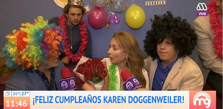 Karen Doggenweiler protagonizó inédito momento en Mucho Gusto: fue sorprendida en su cumpleaños